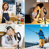 4-in-1 kabelloser Selfie-Stick & Stativ mit Ringlicht