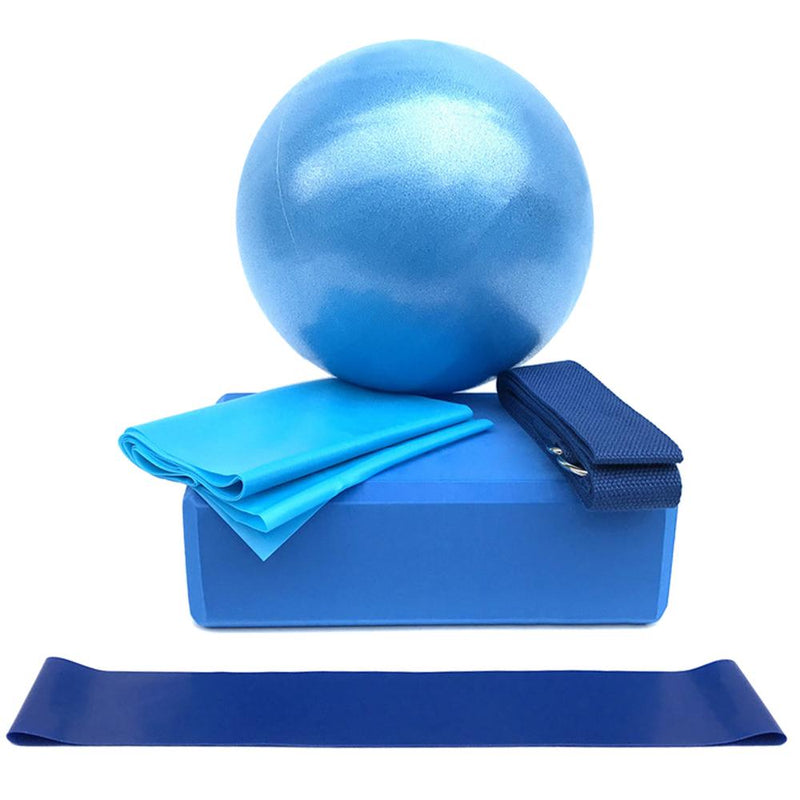 5-teiliges Yoga-Equipment-Set mit Ball & Blöcken